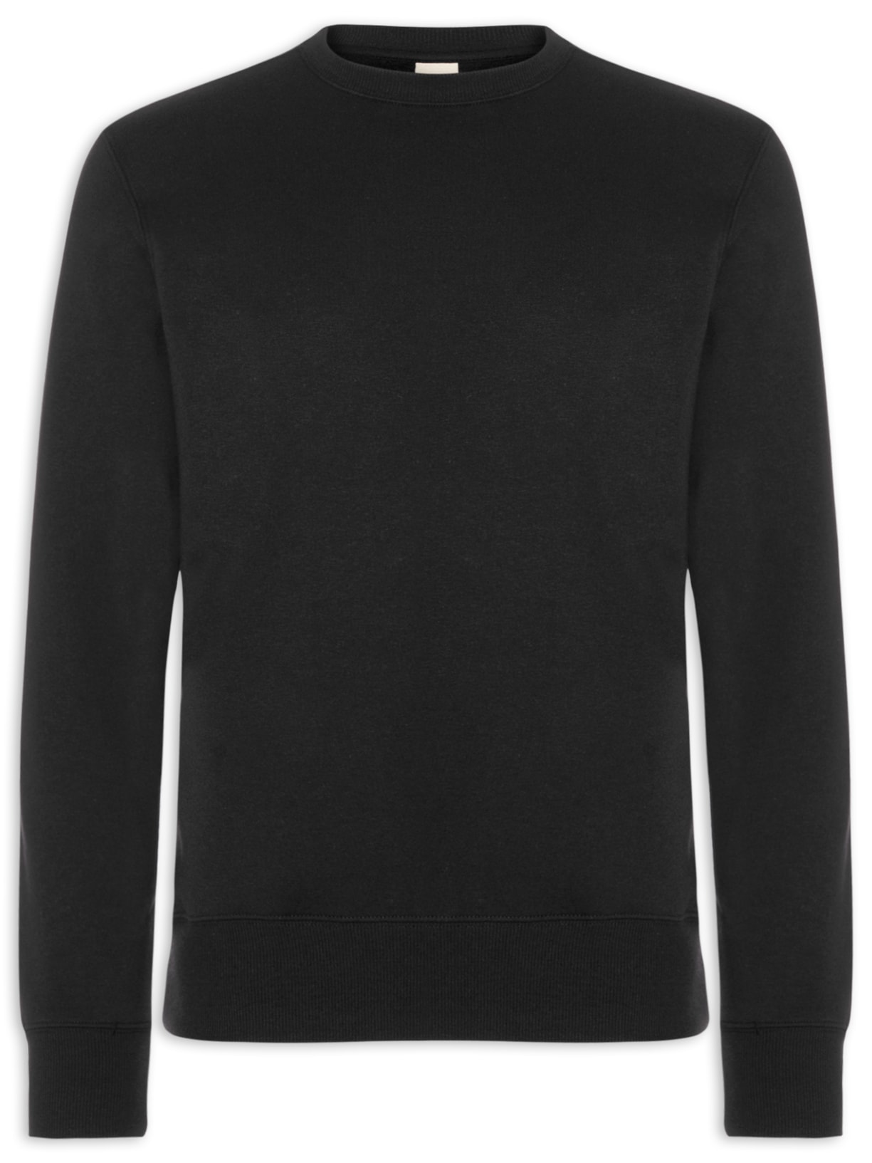 Moletom Masculino Regula Fit Gola Careca - Preto