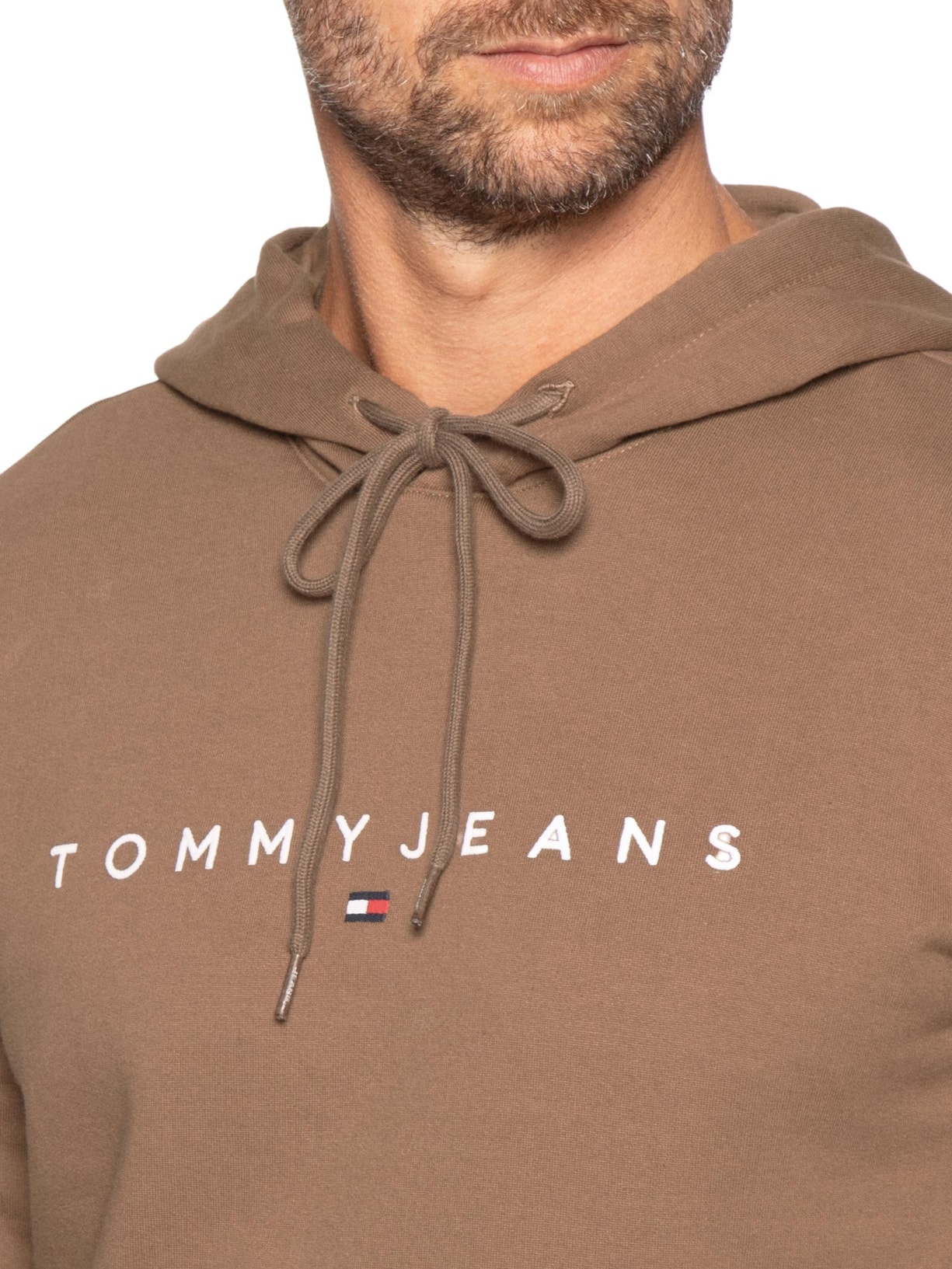 Moletom Masculino Regular Fit com Capuz – Marrom Tommy Jeans