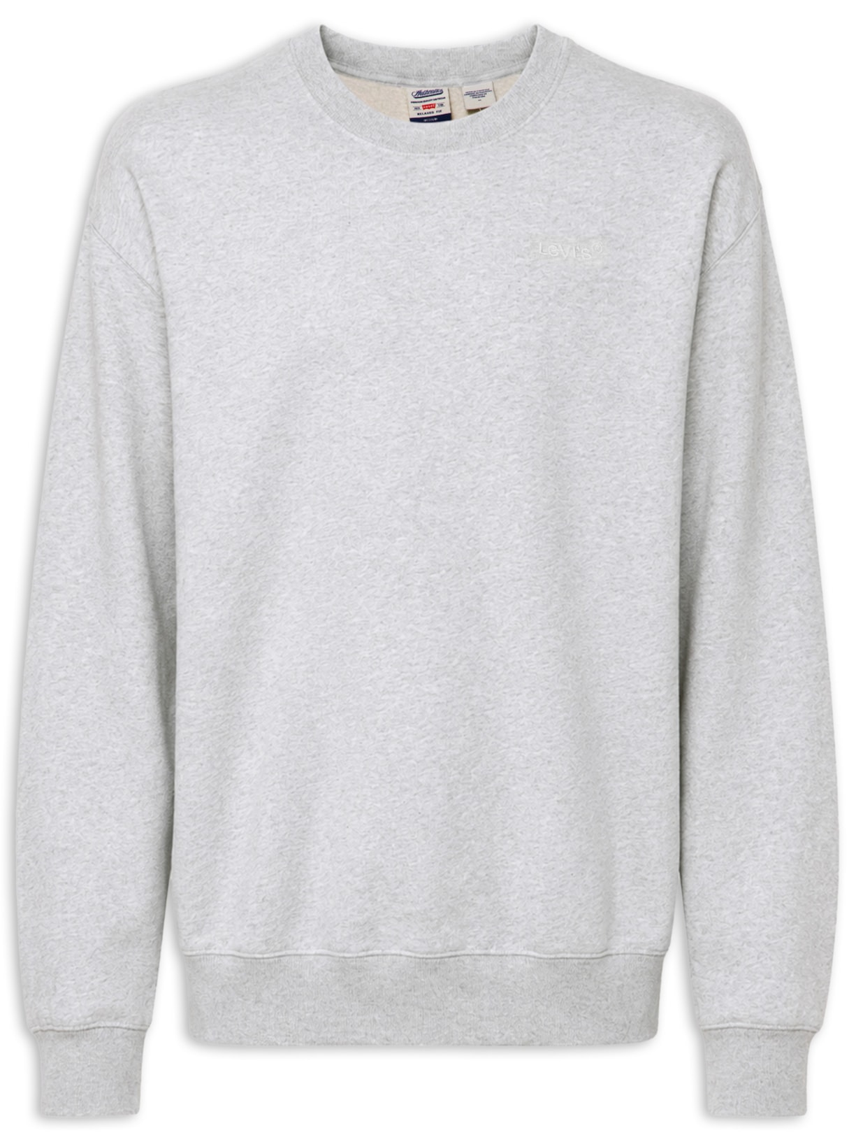 Moletom Masculino Relaxed Fit Authentic Crew-Neck Cinza Levi's