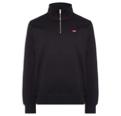 Moletom Masculino Standard Fit Original HM 1/4 Zip - Preto
