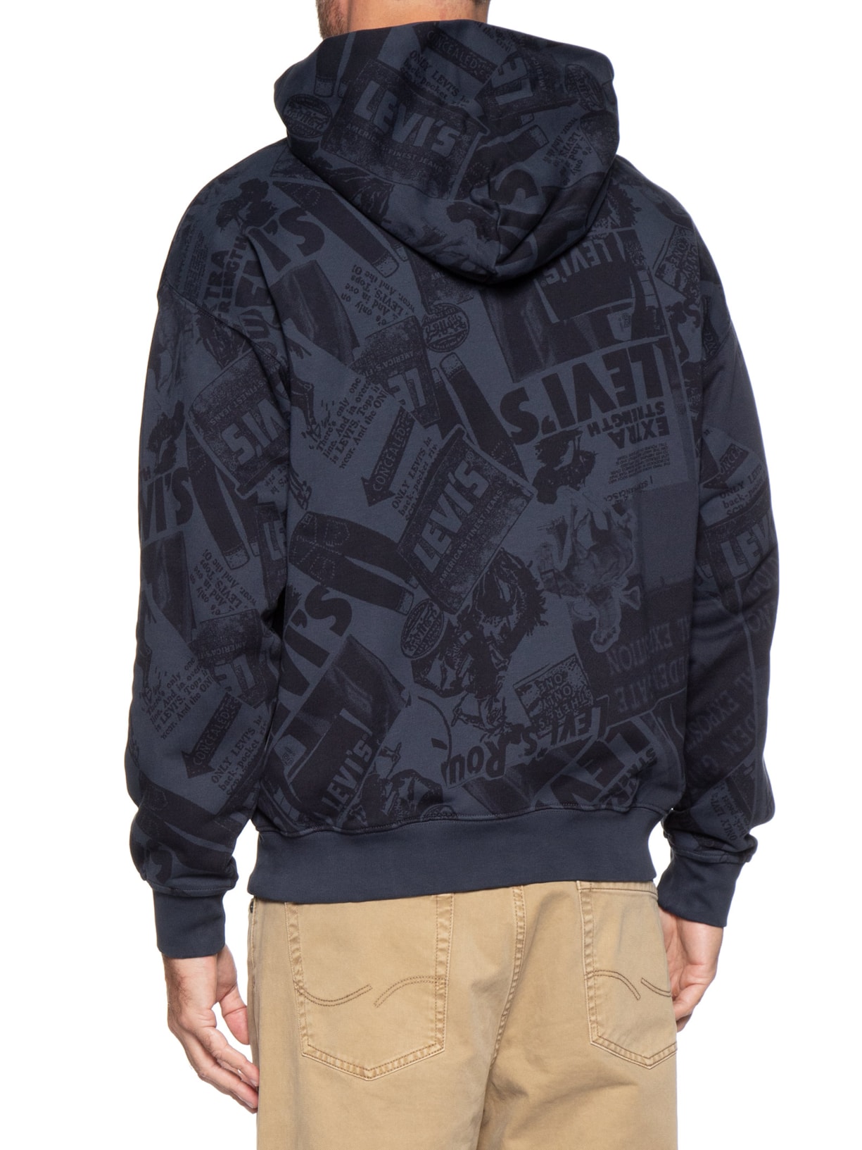 Moletom Masculino Sunset Com Estampa E Capuz Azul Levi's