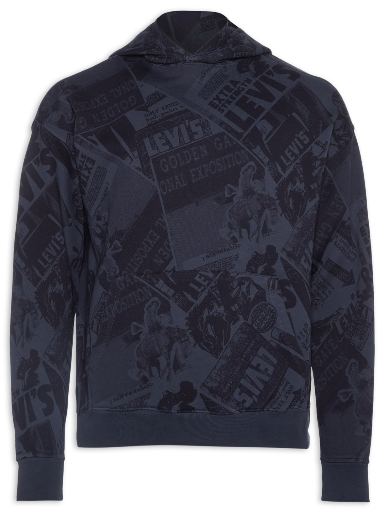 Moletom Masculino Sunset Com Estampa E Capuz Azul Levi's