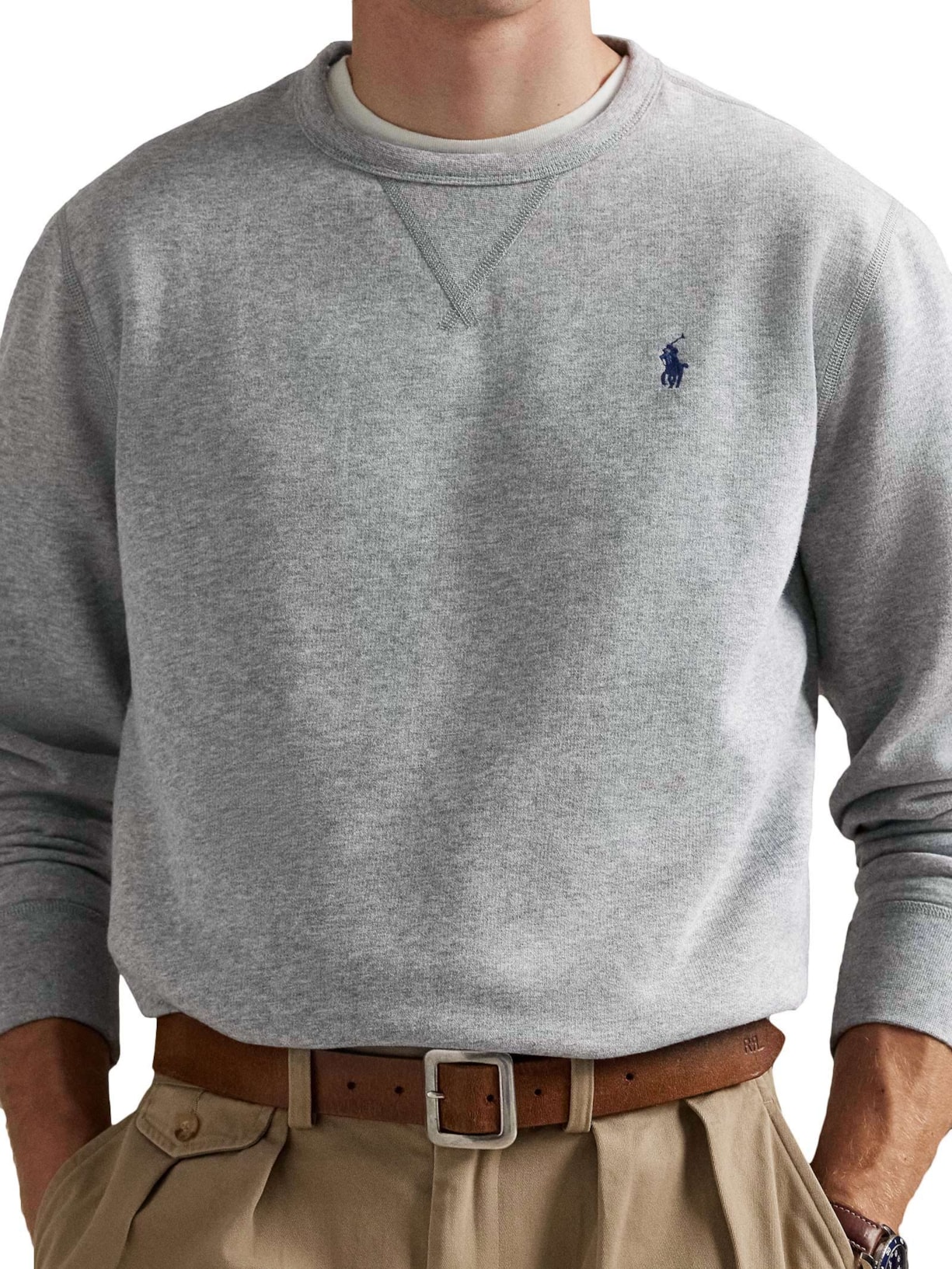 Moletom Masculino The Rl Fleece Cinza Polo Ralph Lauren