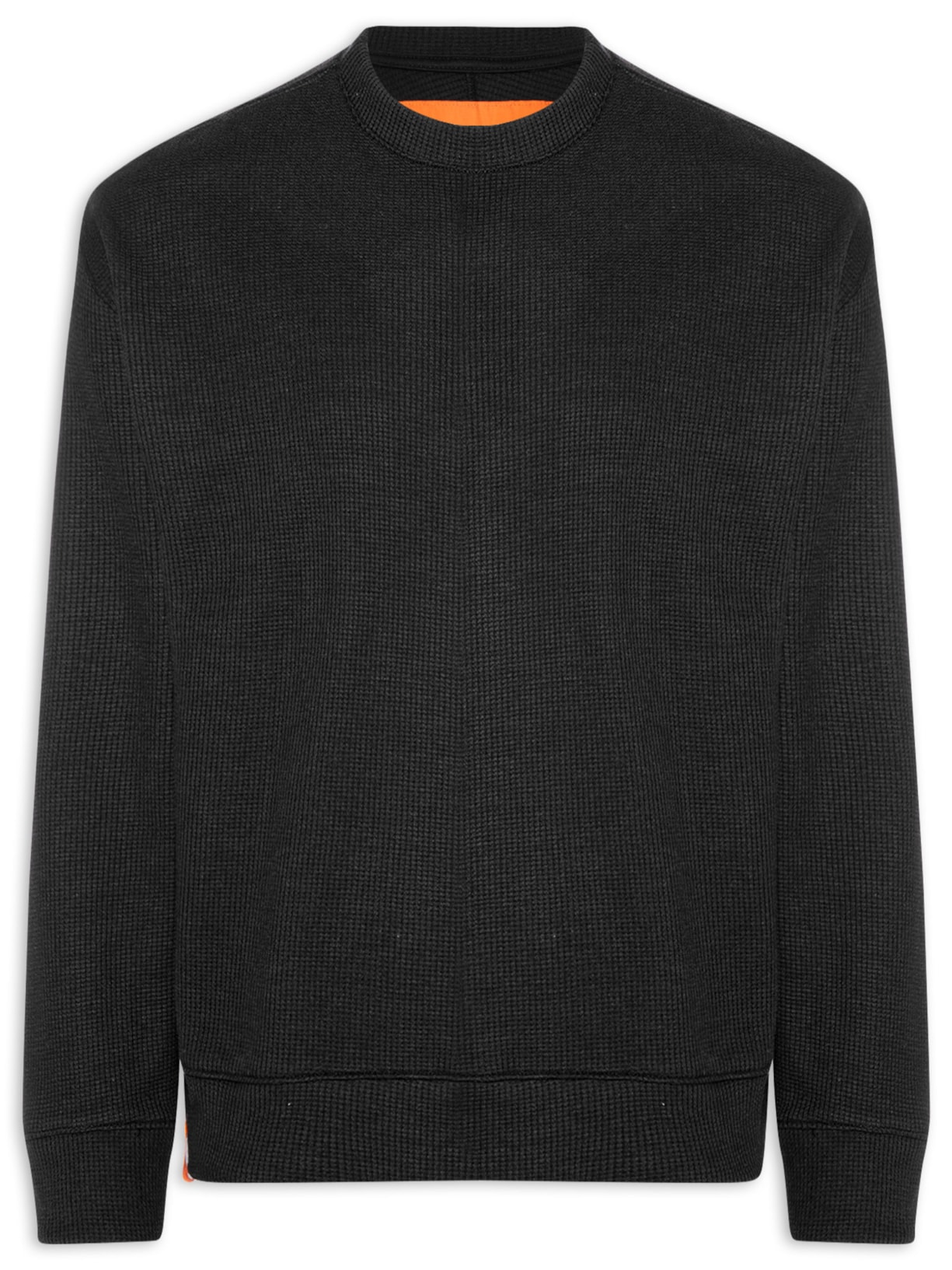 Moletom Masculino Waffle Texture Preto Osklen