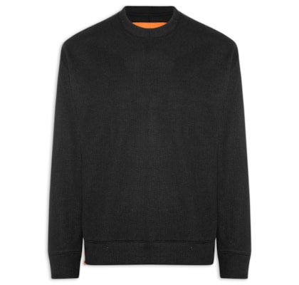 Moletom Masculino Waffle Texture - Preto