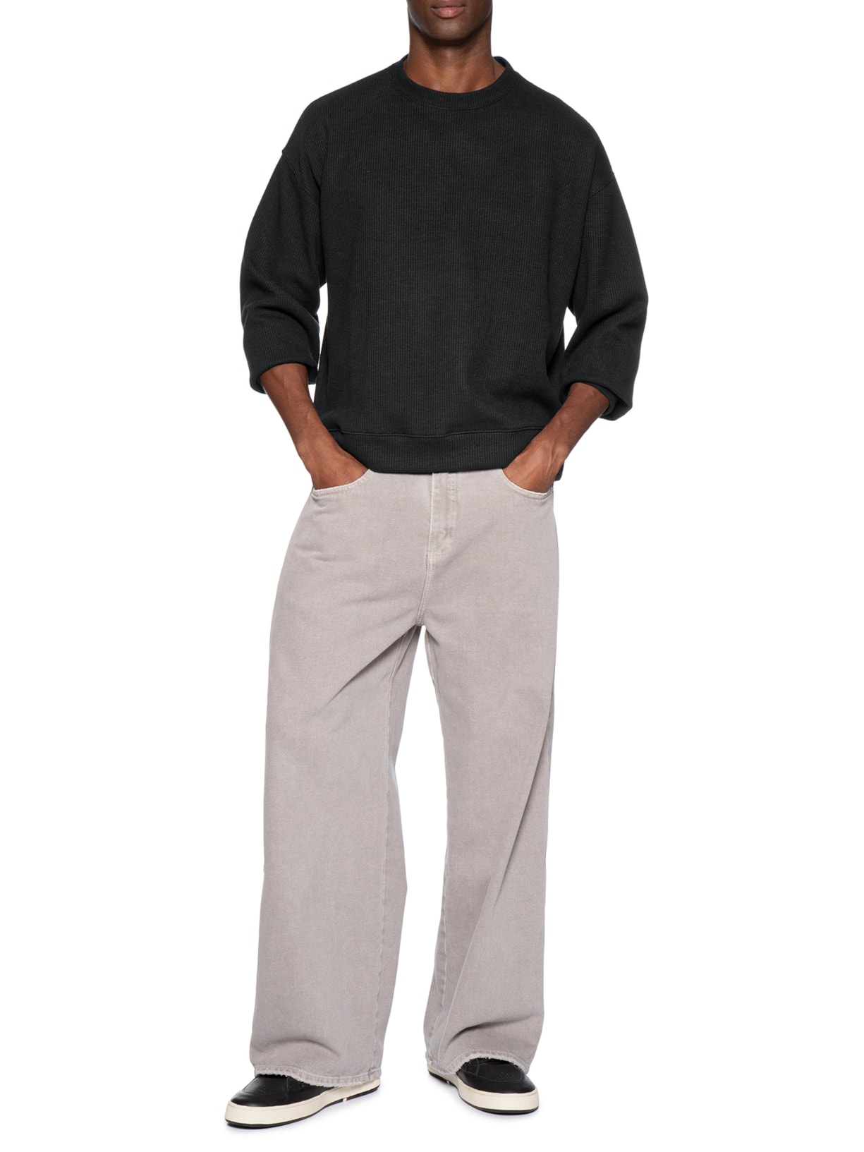 Moletom Masculino Waffle Texture Preto Osklen