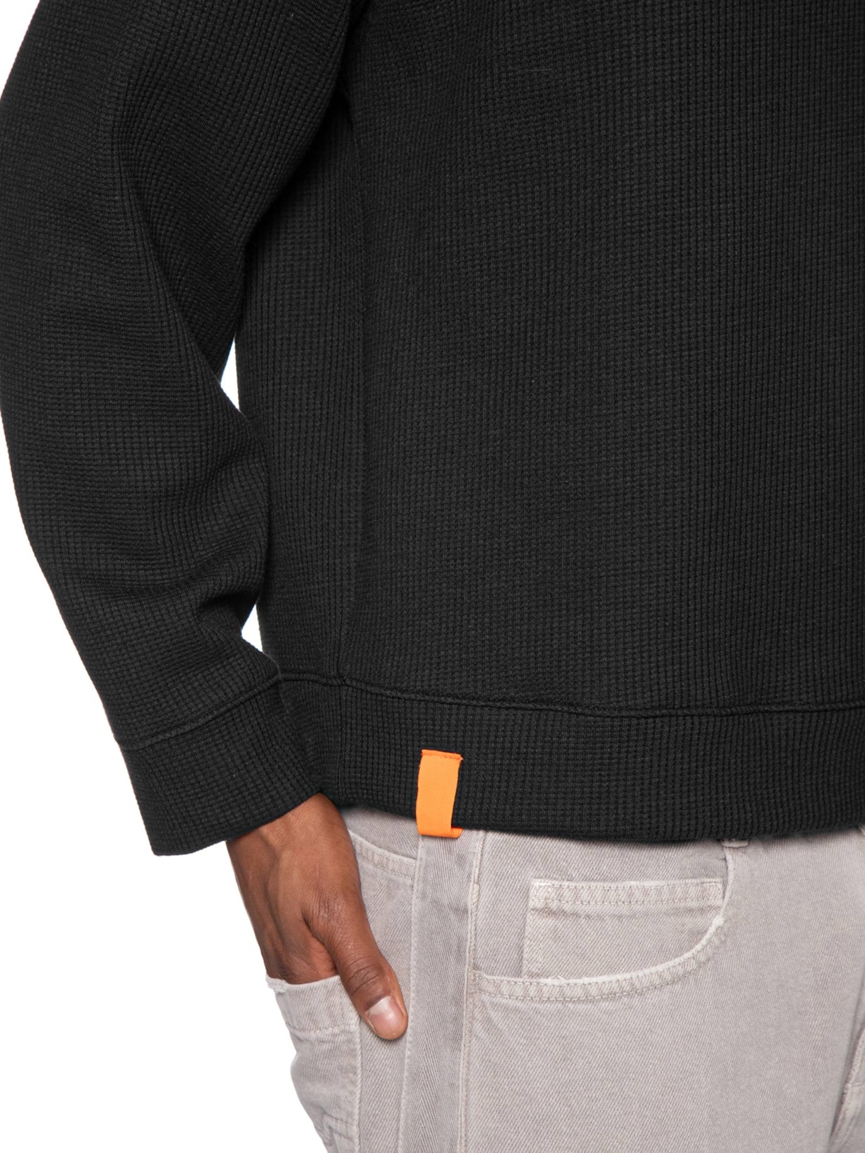 Moletom Masculino Waffle Texture Preto Osklen