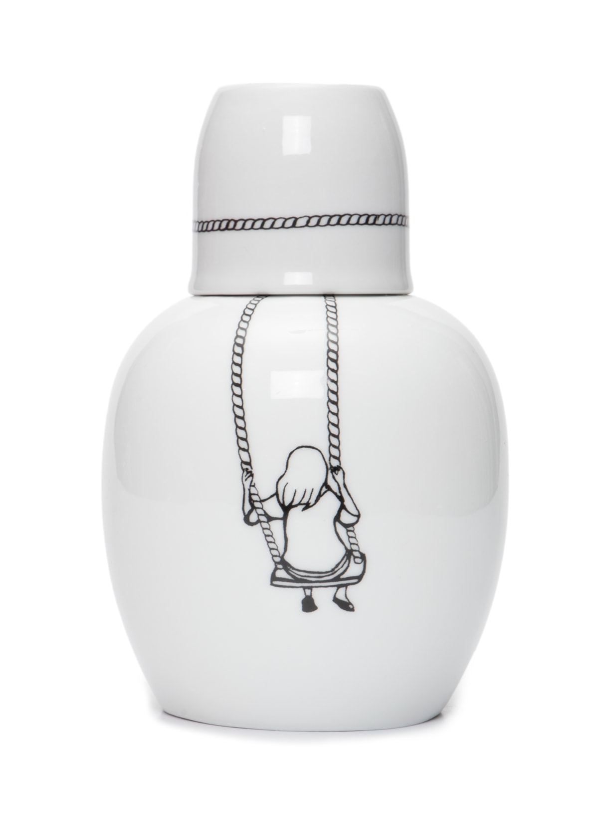 Moringa Com Copo Menina Balanço - Branco