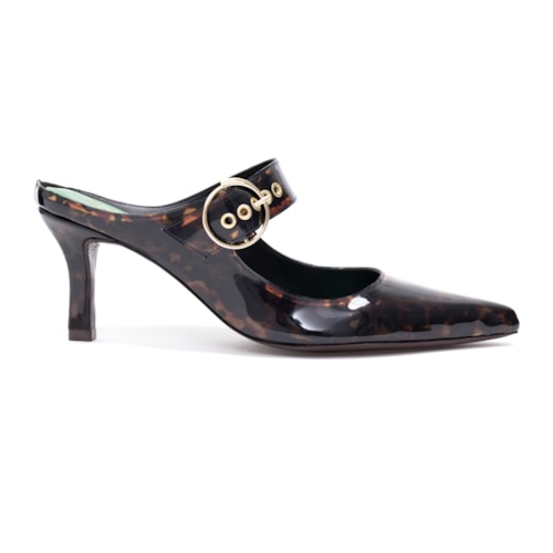 Mule Amy Vinil Tartaruga