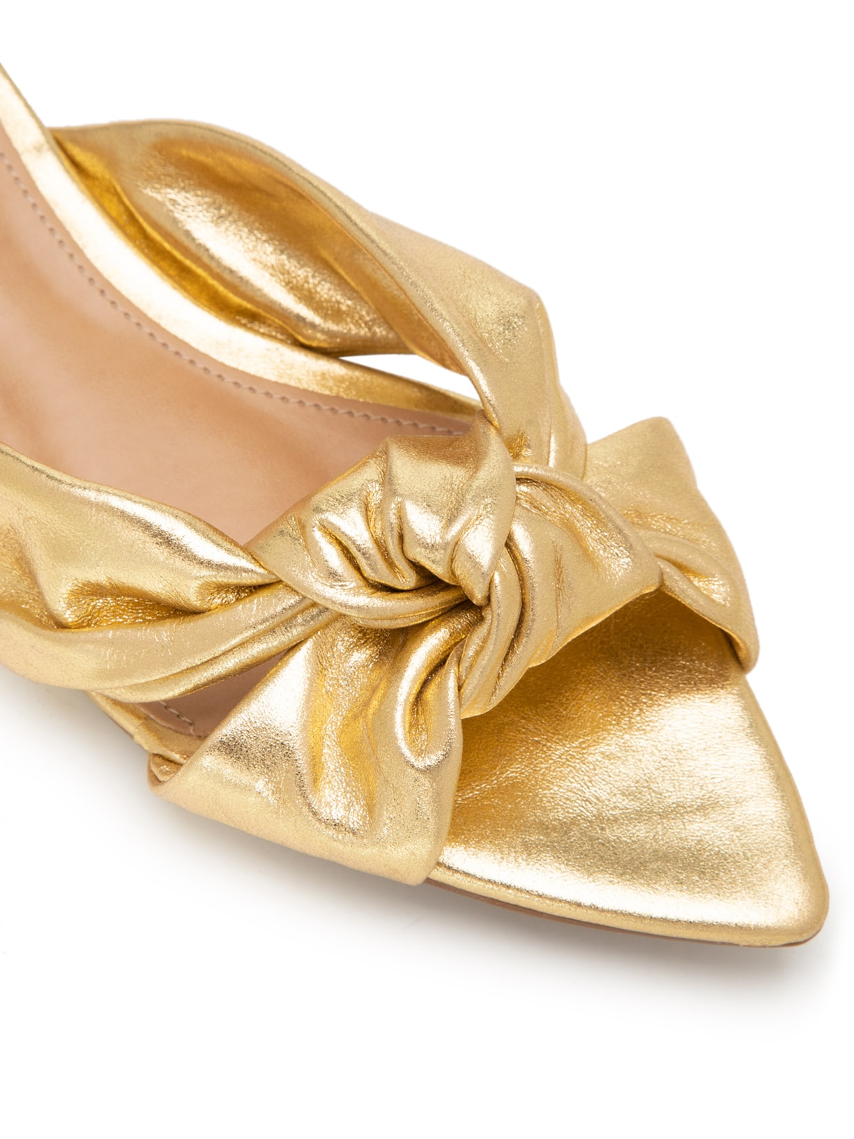 Mule Bico Fino Aberto Dourado '2Essential