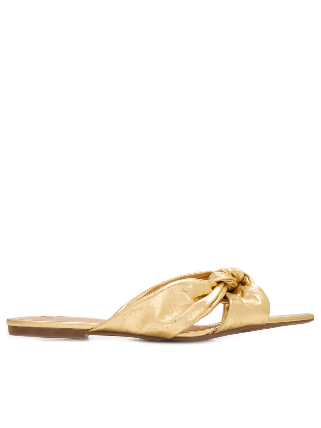 Mule Bico Fino Aberto Dourado '2Essential