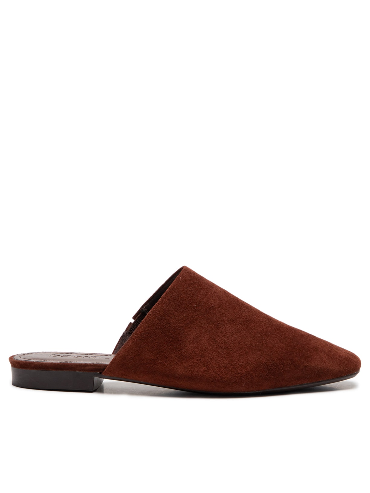 Mule Feminino Cabedal Liso em Couro - Marrom