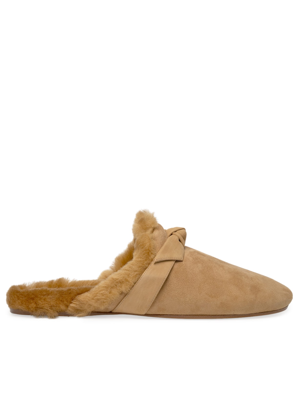 Mule Feminino Clarita Babouche Shearling Marrom Alexandre Birman