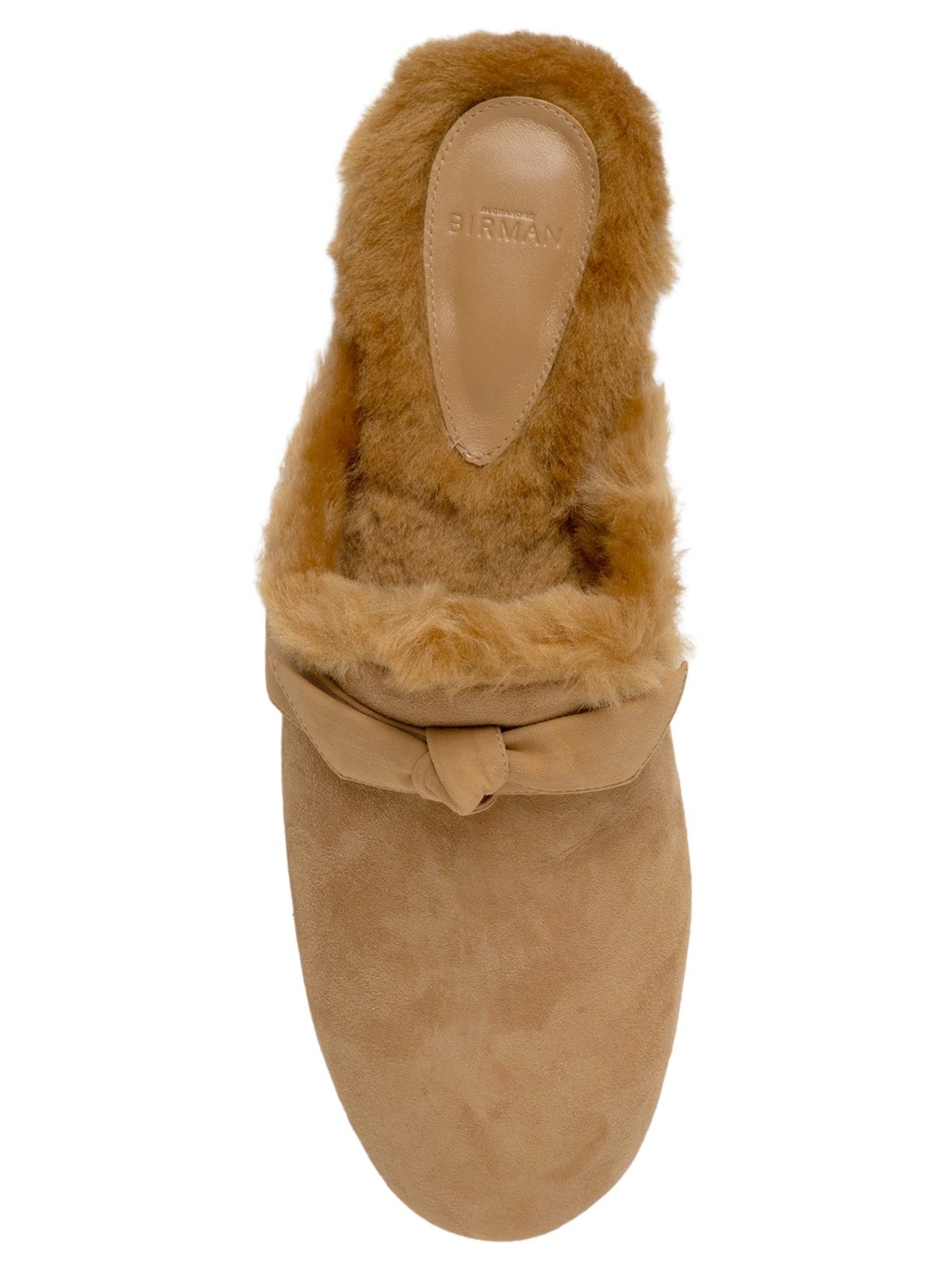 Mule Feminino Clarita Babouche Shearling Marrom Alexandre Birman