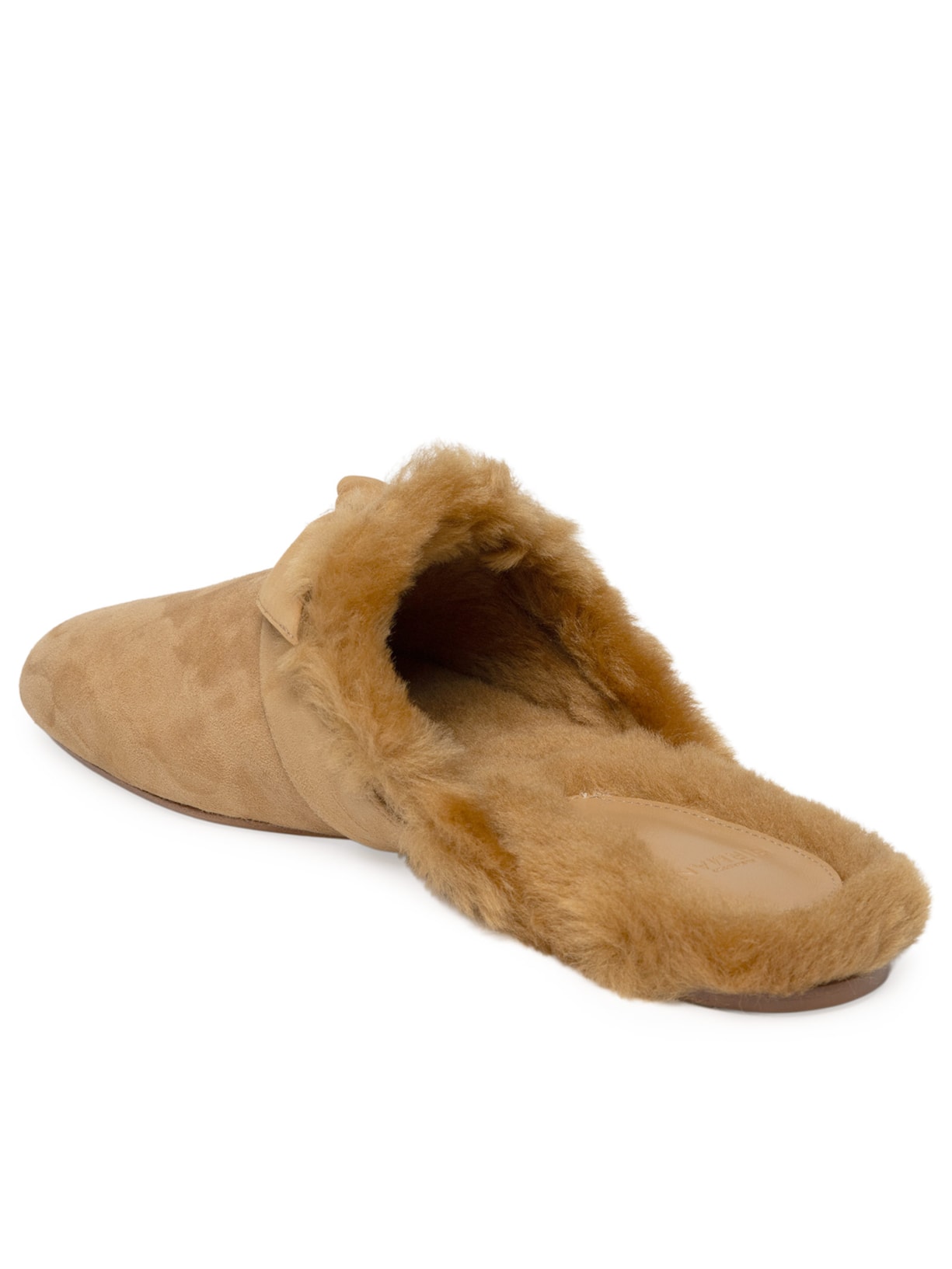 Mule Feminino Clarita Babouche Shearling Marrom Alexandre Birman