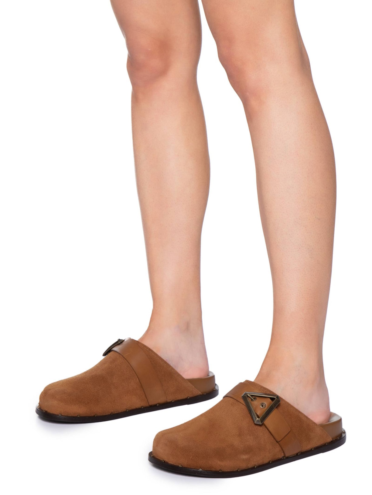 Mule Feminino Clog Couro Marrom Schutz