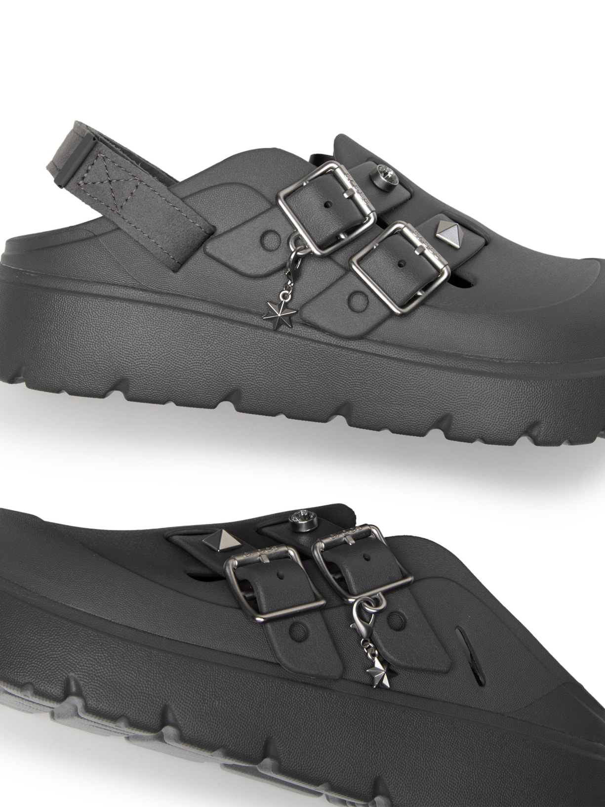 Mule Feminino Loaferette Star Studded Clog Cinza Crocs