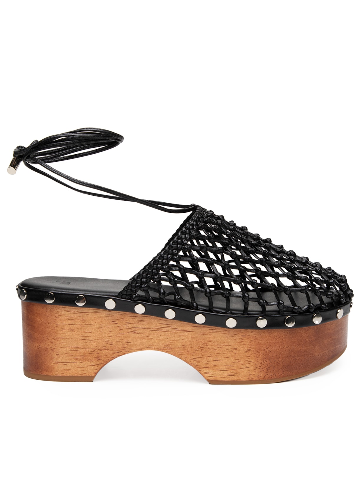 Mule Feminino Macramê Maju - Preto