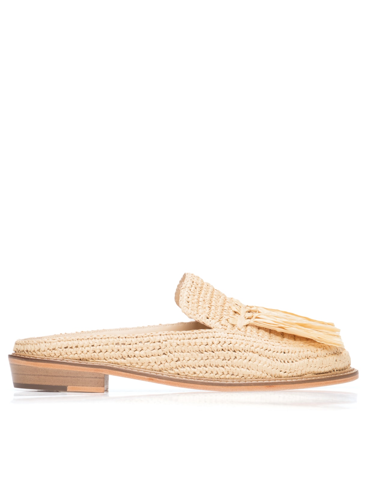 Mule Feminino Maria Crochê Ráfia - Bege