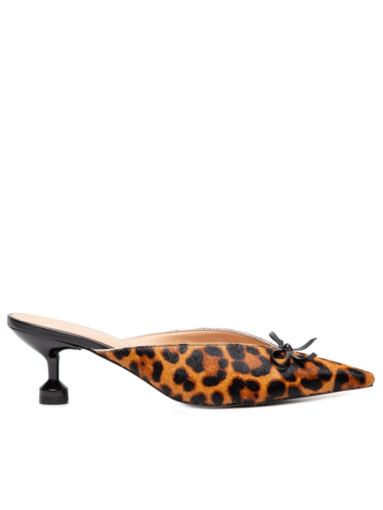 Mule Feminino Onça Grease Salto Médio - Animal Print