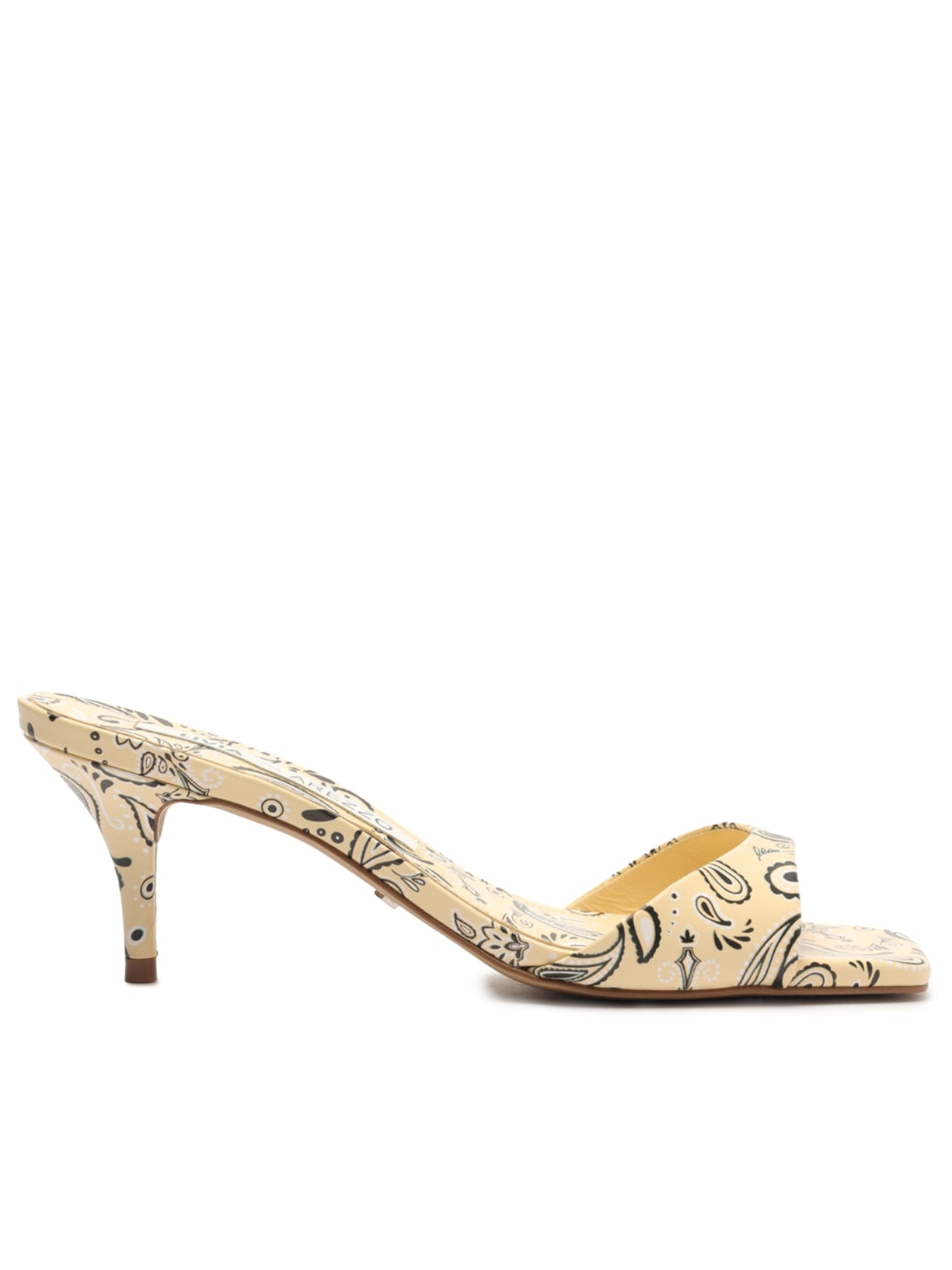 Mule Feminino Paisley Salto Fino Livia - Amarelo
