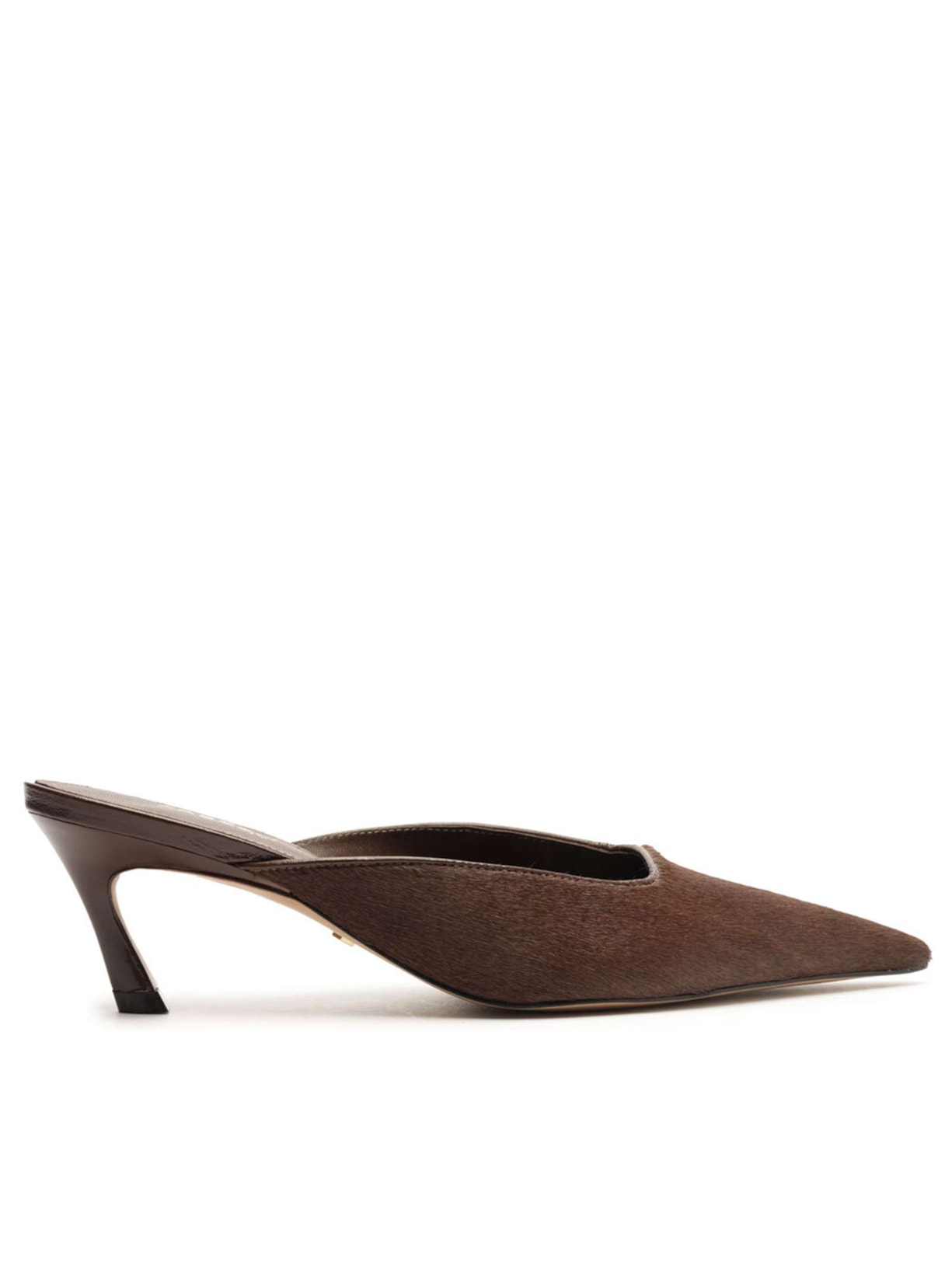 Mule Feminino Pelo Salto Baixo Fino - Marrom