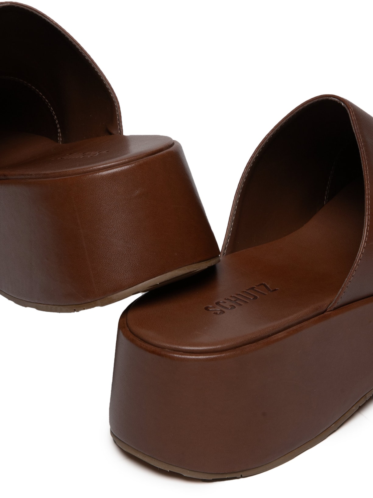 Mule Feminino Plataforma Marrom Schutz