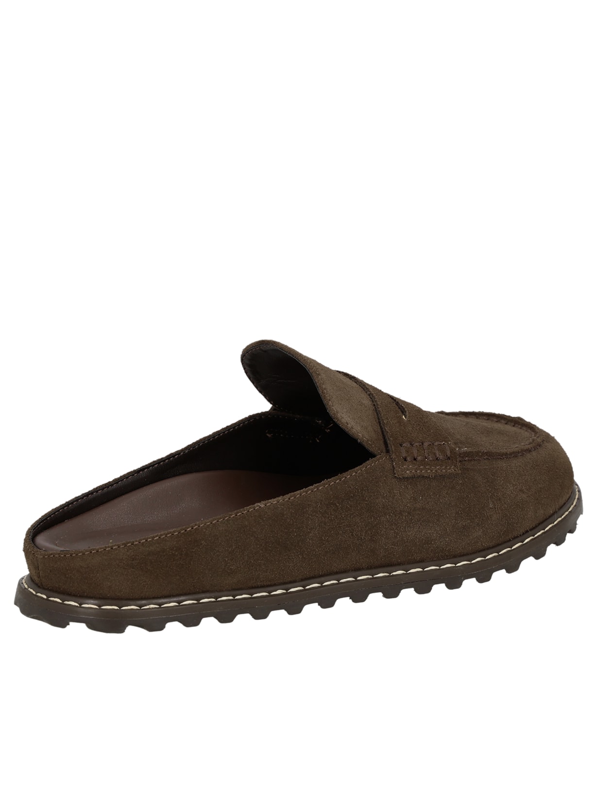 Mule Feminino Sabot Camurça Marrom Luiza Barcelos