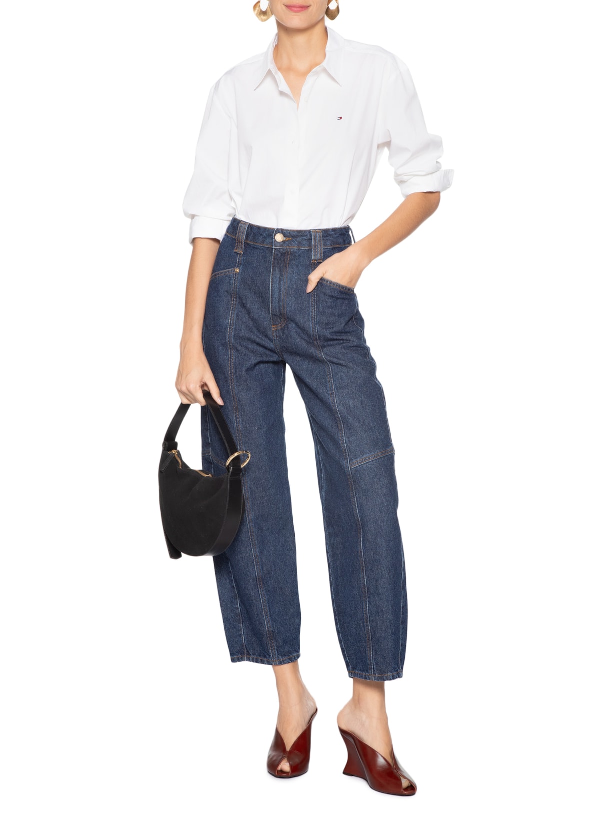 Mule Feminino Salto Alto Em Couro – Vermelho '2Essential