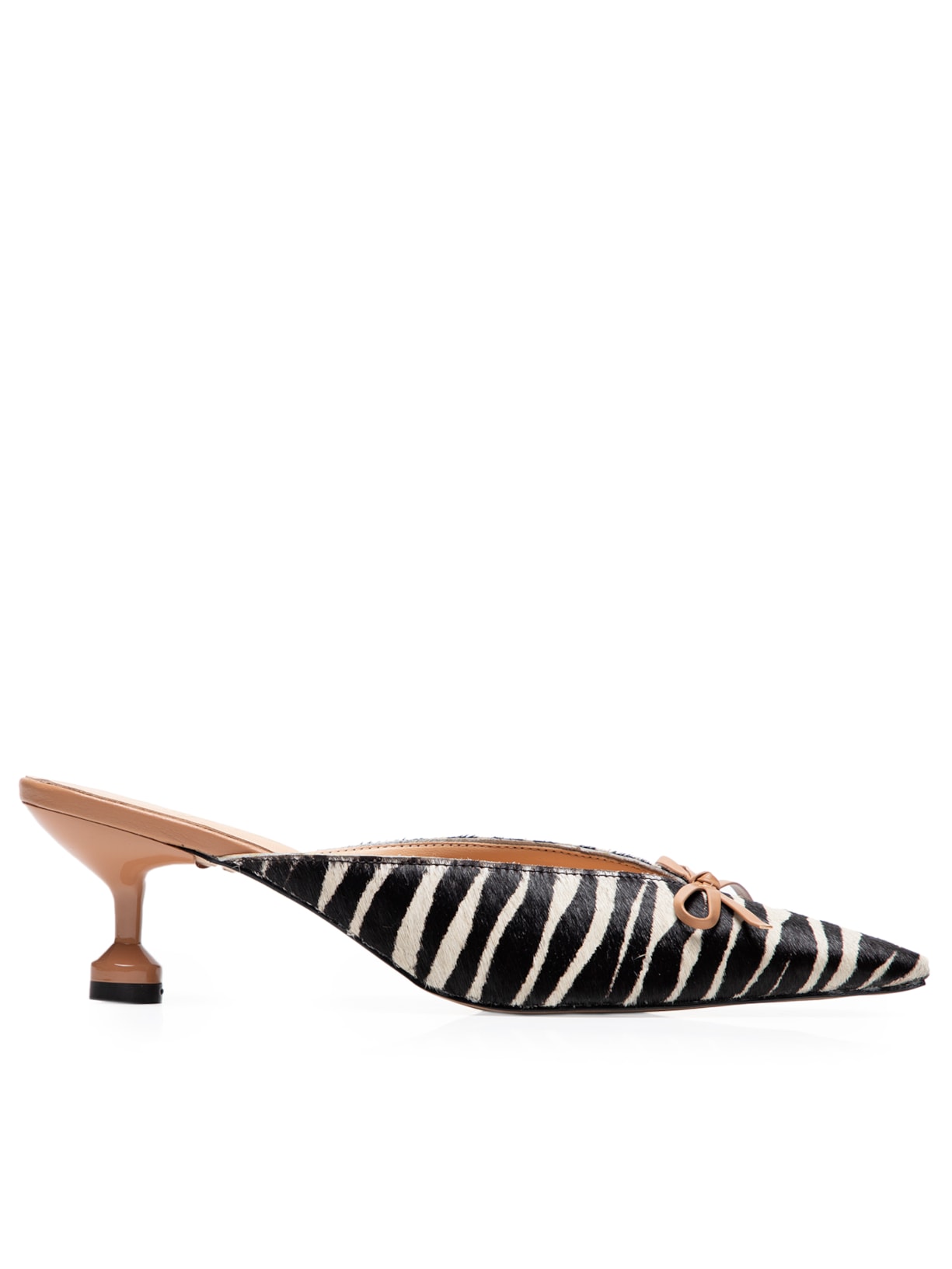 Mule Feminino Salto Médio Animalizer Zebra - Animal Print