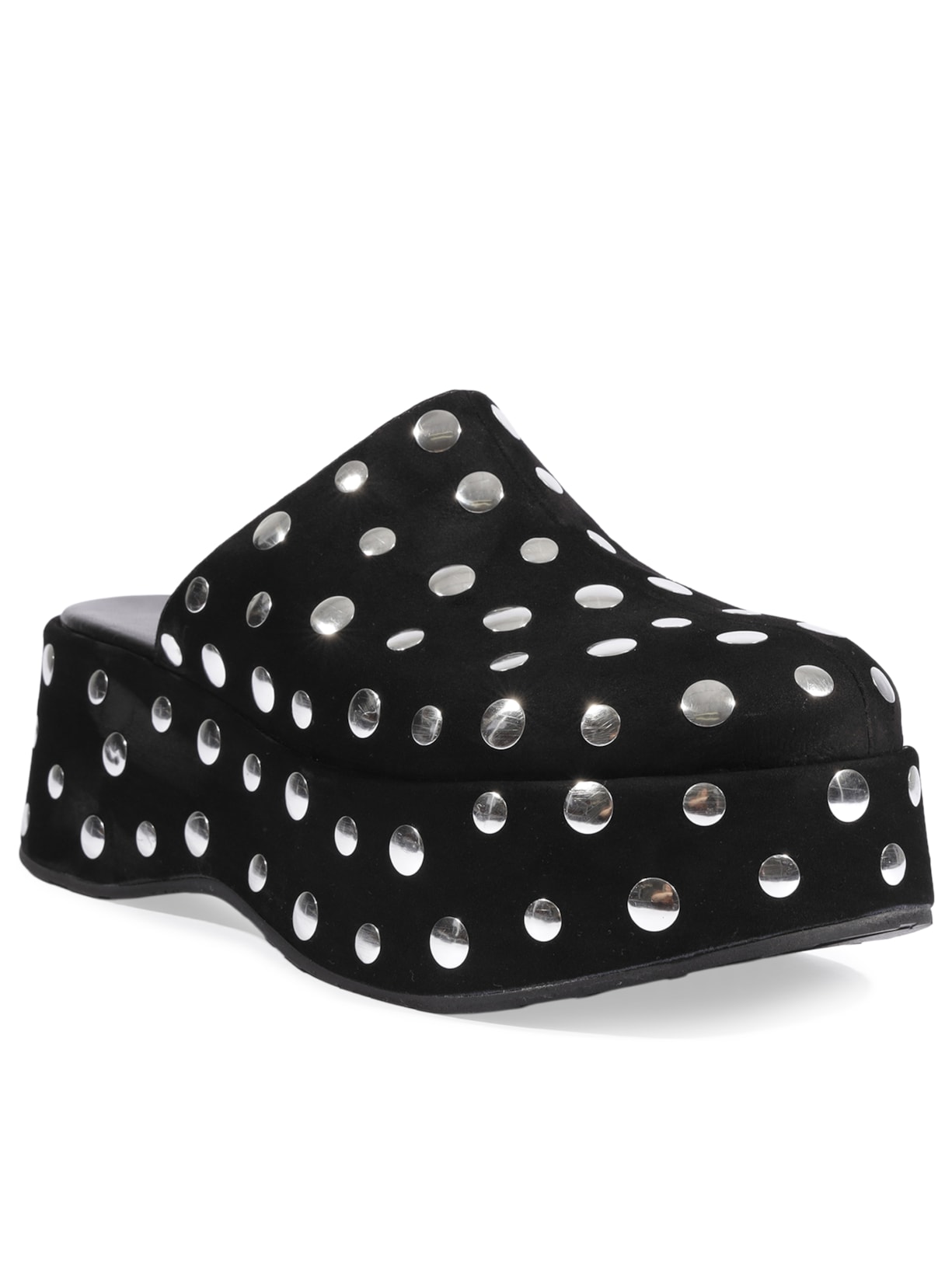 Mule Feminino Salto Médio Preto Schutz