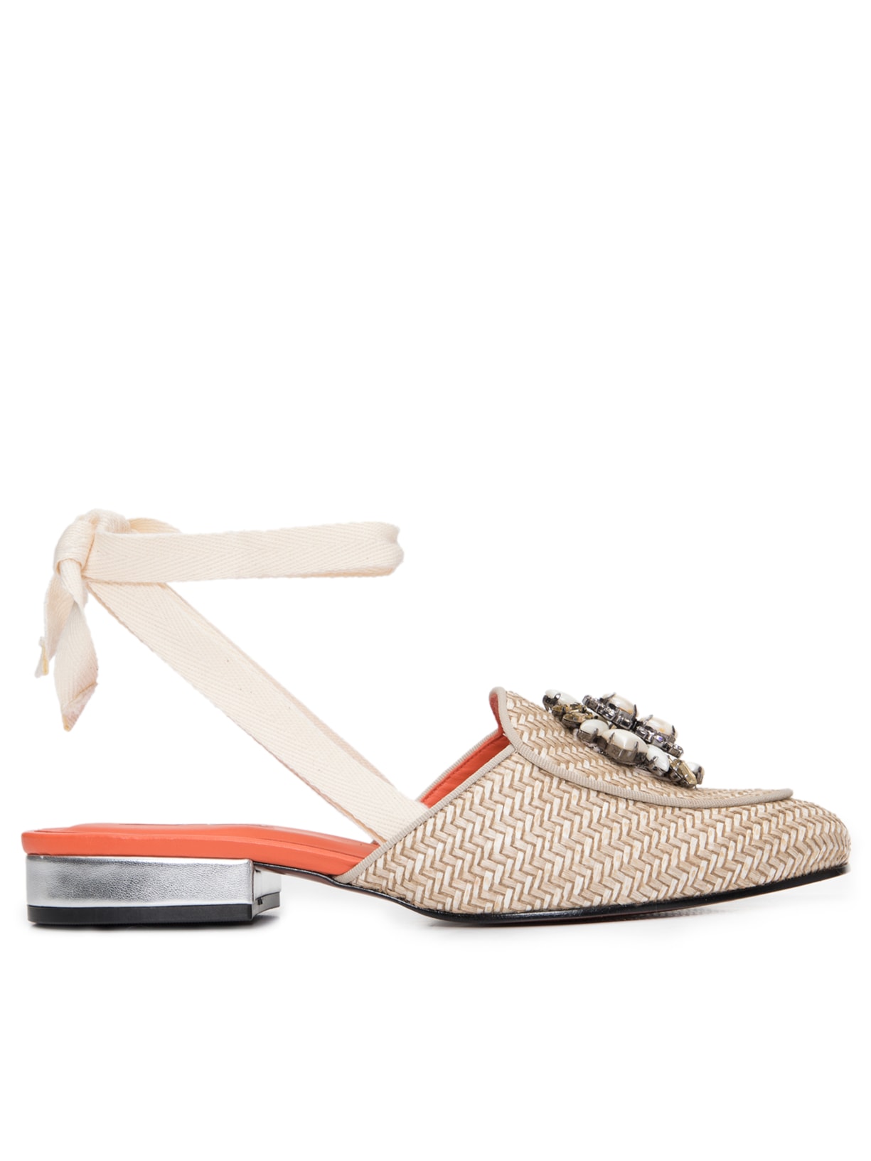 Mule Feminino Slip On Palha - Bege