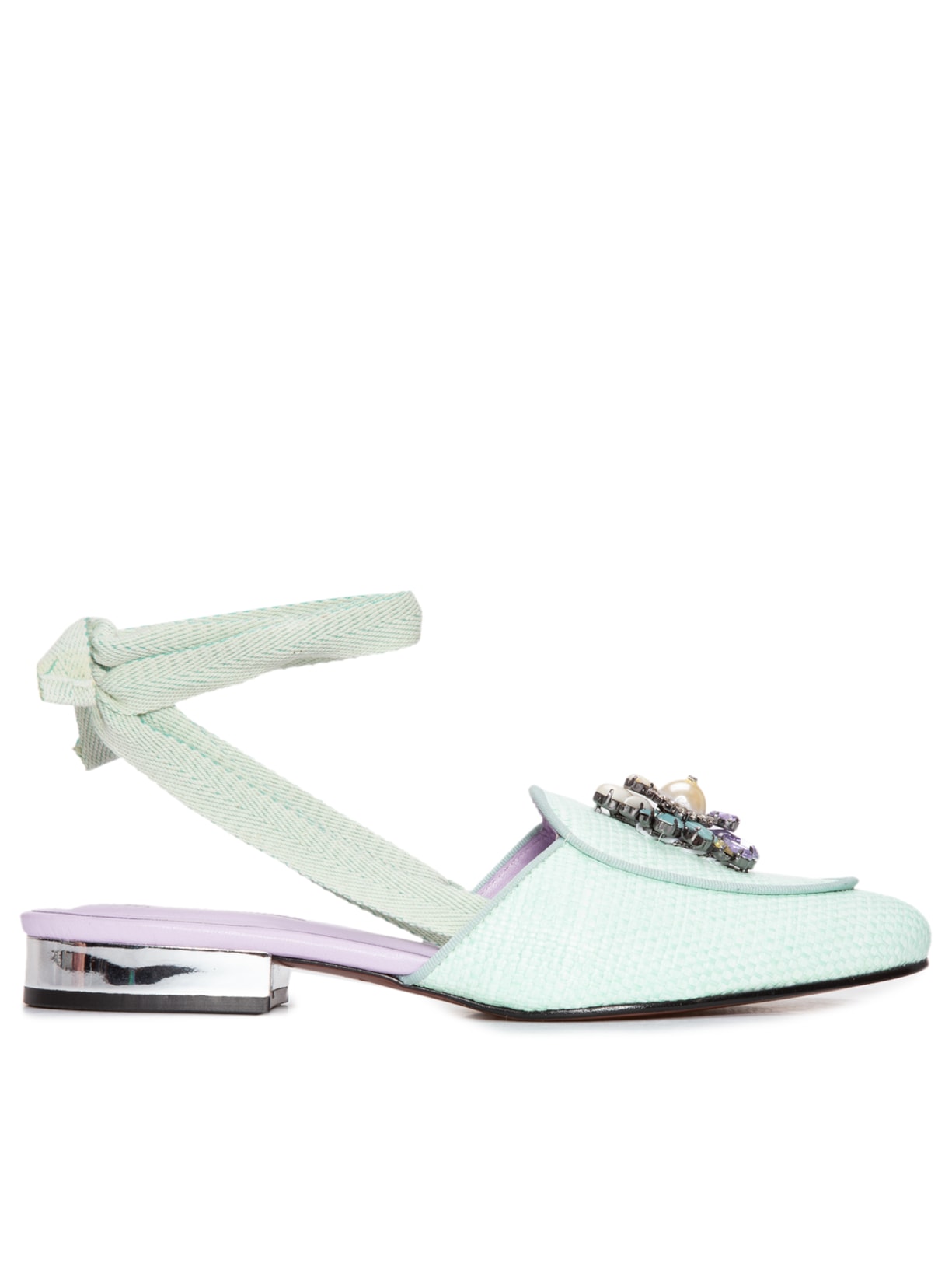 Mule Feminino Slip On Palha - Verde
