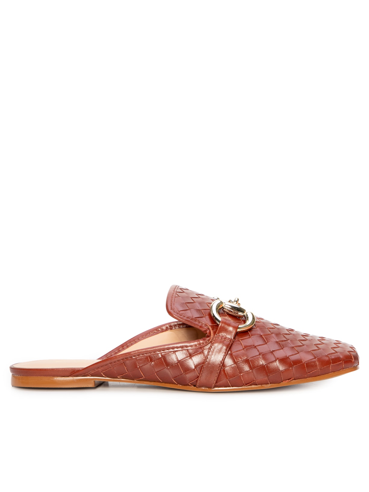 Mule Feminino Tressê Leather - Marrom