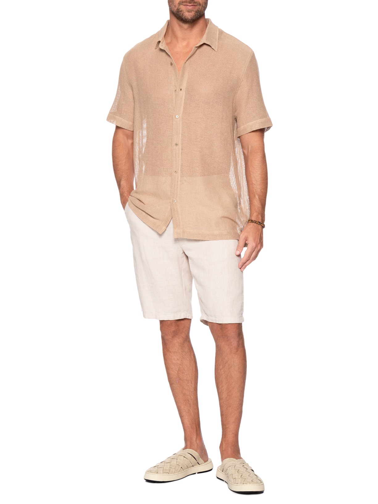 Mule Masculino Tresse Juta Bege Osklen