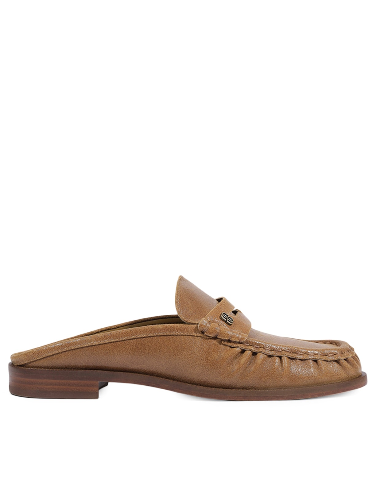 Mule Mocassim Feminino Tyche Couro Marrom Schutz