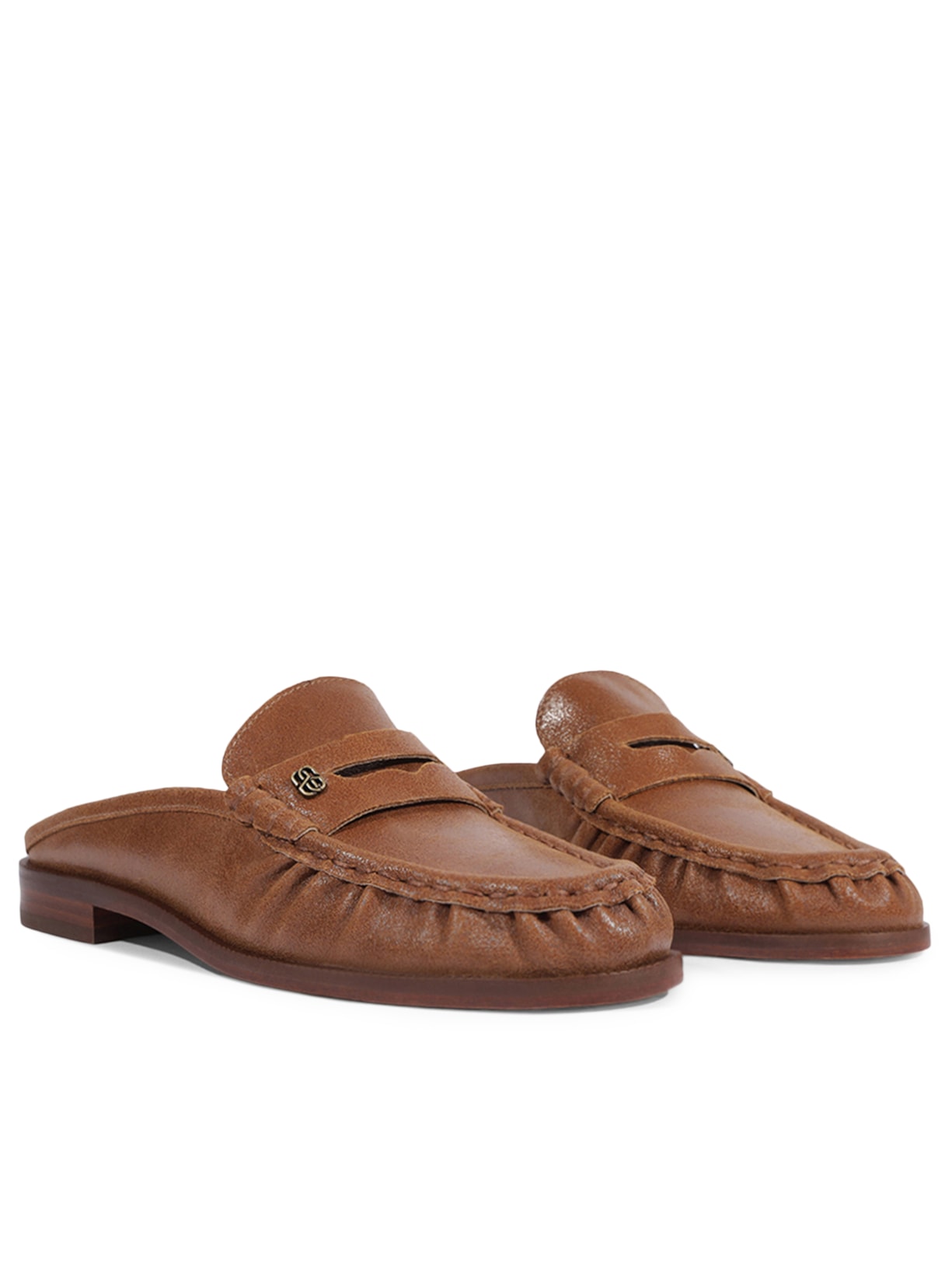 Mule Mocassim Feminino Tyche Couro Marrom Schutz