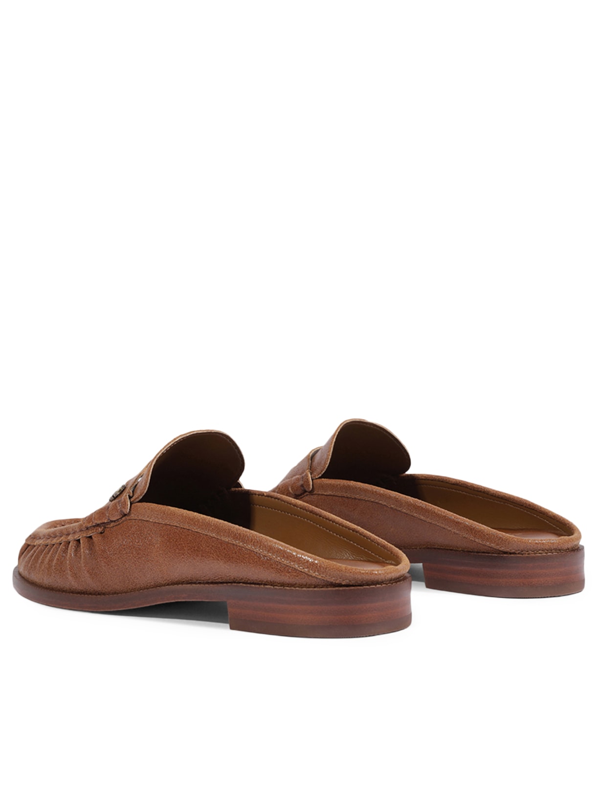 Mule Mocassim Feminino Tyche Couro Marrom Schutz