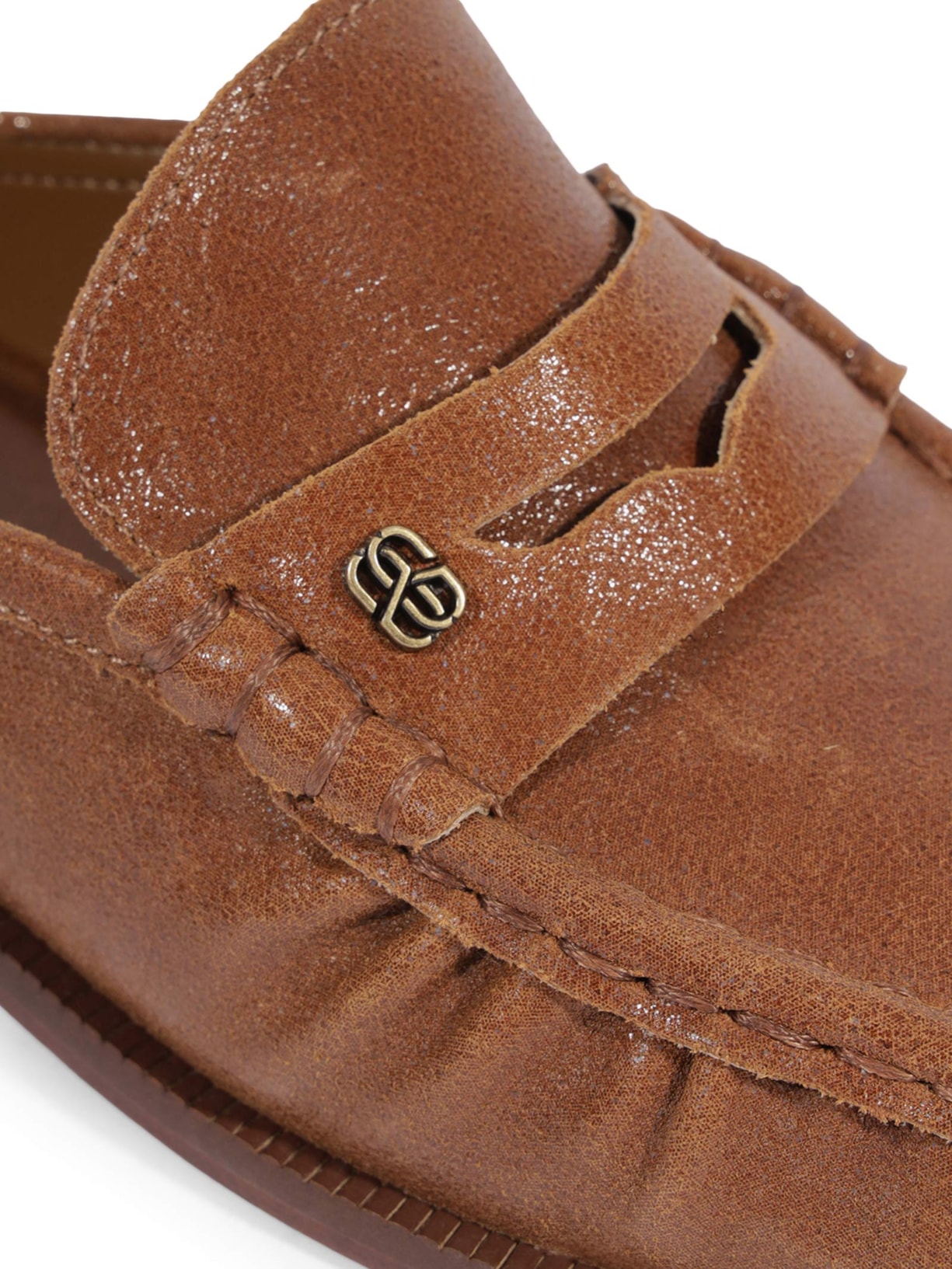 Mule Mocassim Feminino Tyche Couro Marrom Schutz