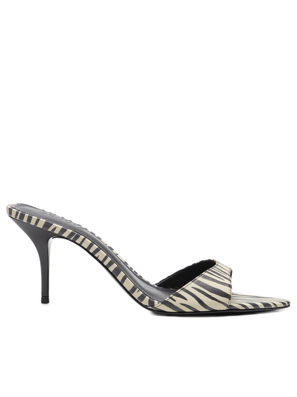 Mule Salto Alto Estampa Zebra - Animal Print