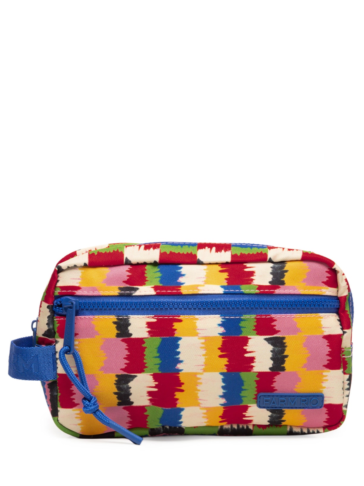 Necessaire Amo Quadriculado Bosque Pássaros - Azul