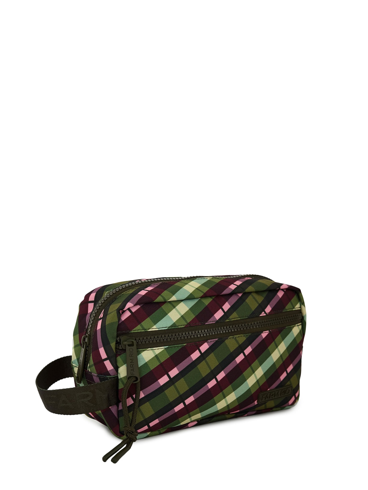 Necessaire amo xadrez multicolorido Verde Farm Etc