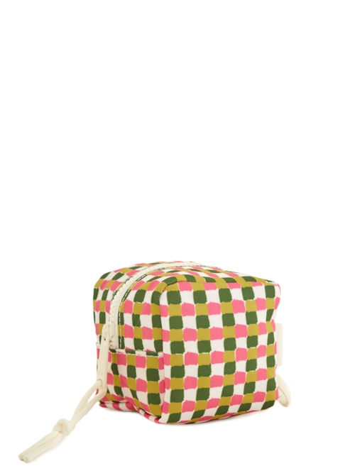 Necessaire Feminina Caçula Quadriculado - Verde