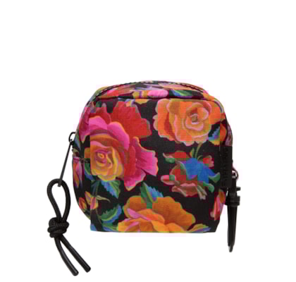 Necessaire Feminina Caçula Rosas Pintadas - Preto