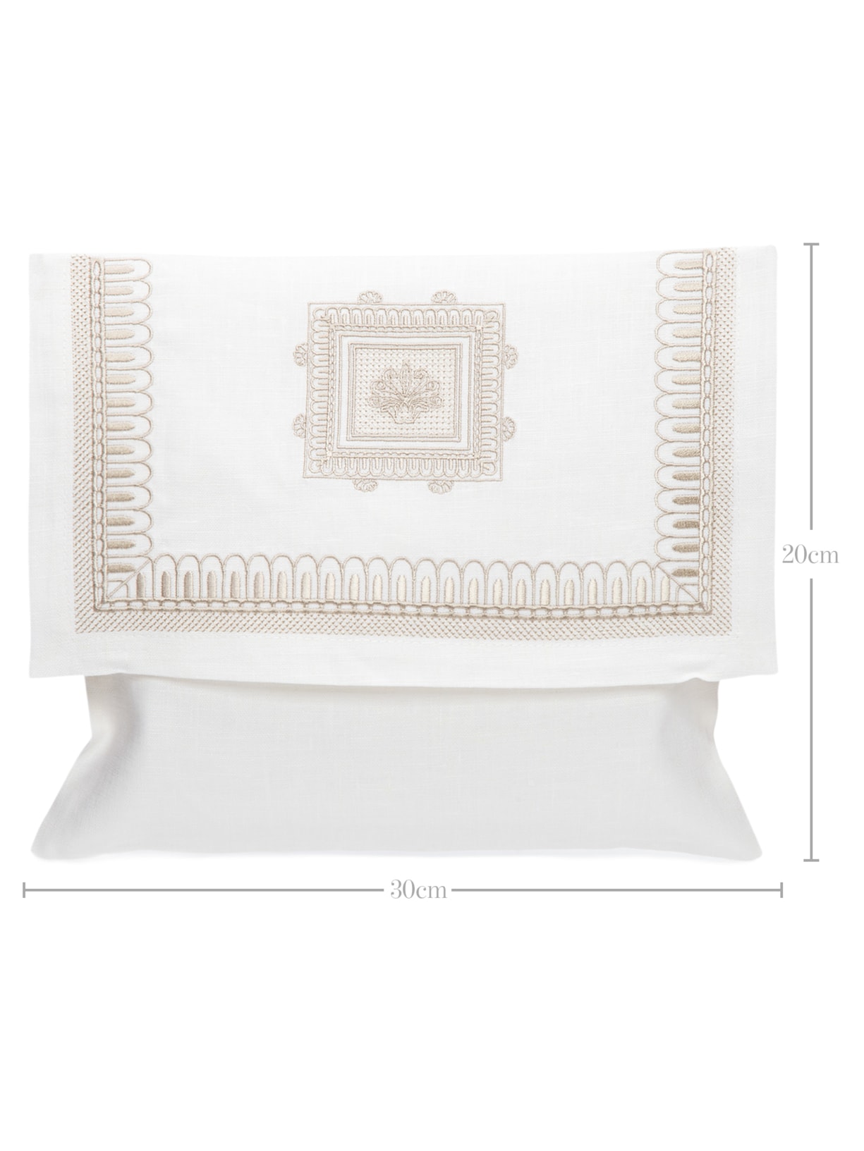 Necessaire Feminina Em Linho Branco '2Home