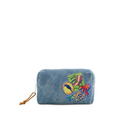 Necessaire Feminina M Ora Bolas Patch Rio Jeans - Verde