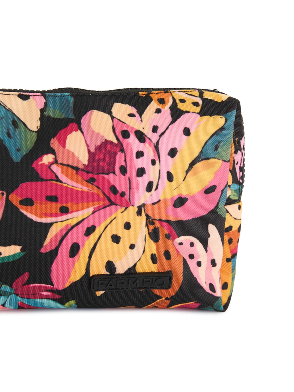 Necessaire Feminina Maxi Ora Bolas Flor De Banana Preto Farm Etc