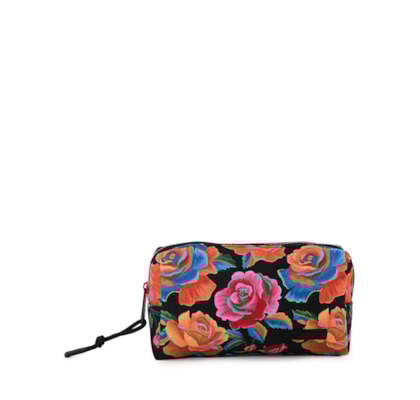 Necessaire Feminina Maxi Ora Bolas Rosas Pintadas - Preto