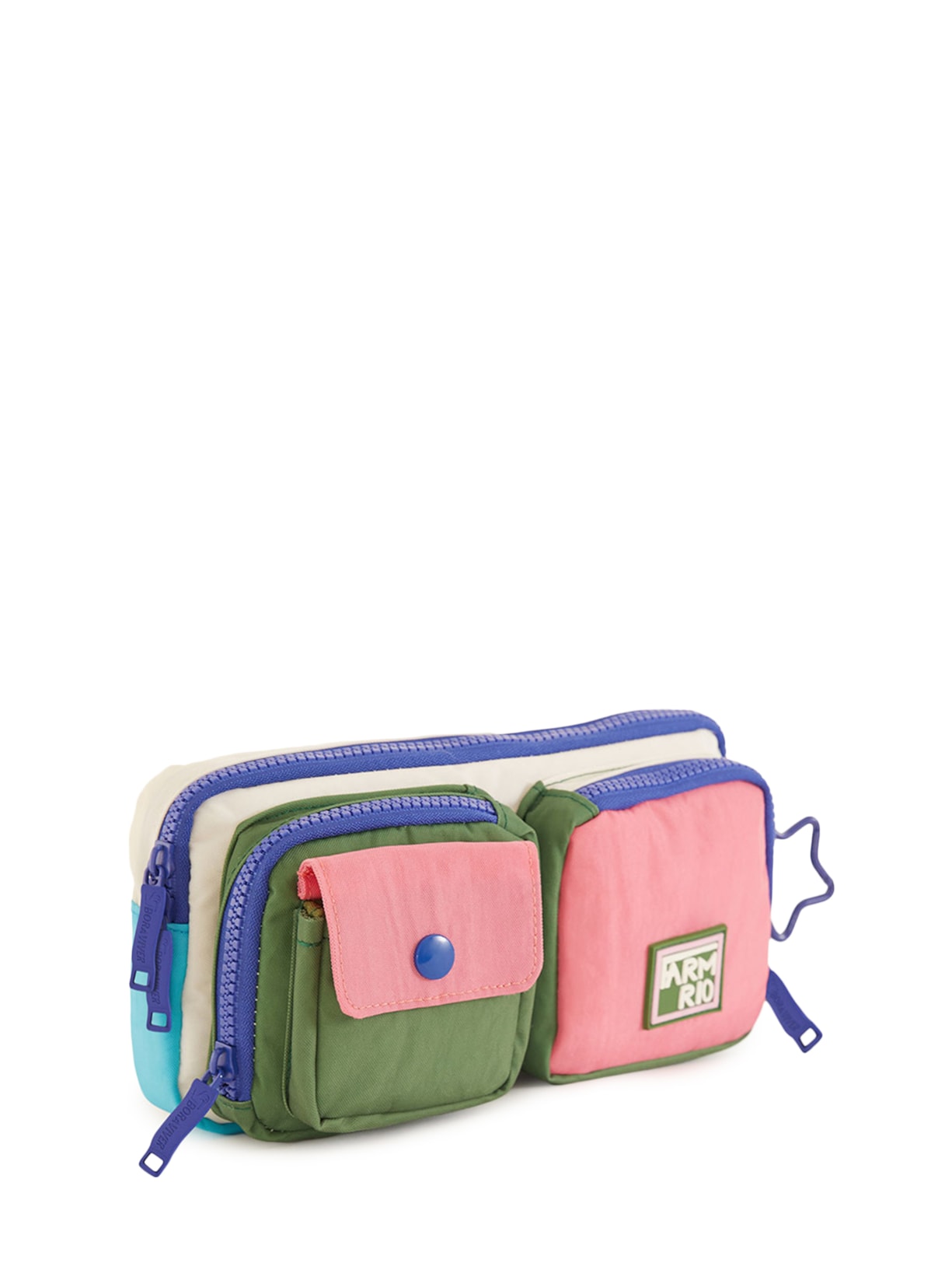 Necessaire Feminina Nylon Colorblock Verde Farm Etc