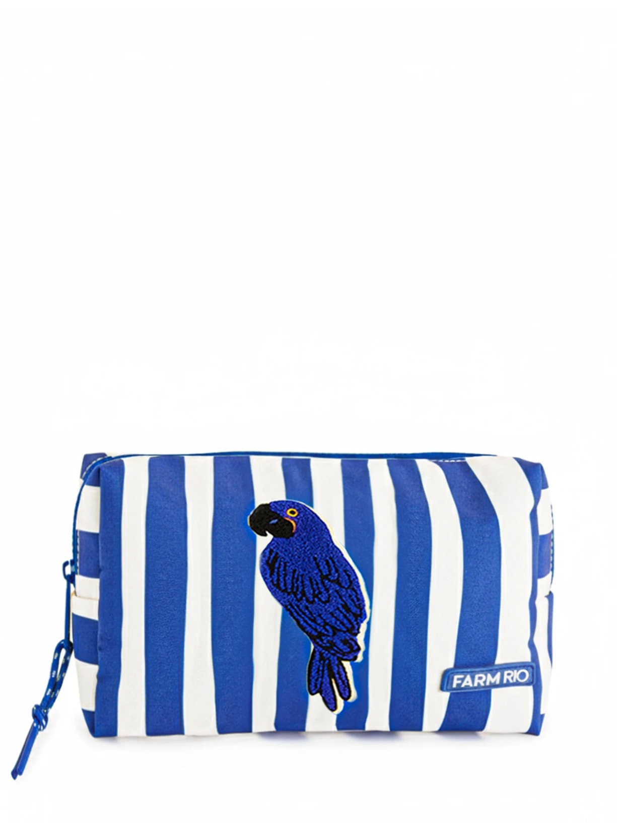 Necessaire Feminina Ora Bolas G Arara Listrada Azul Farm Etc